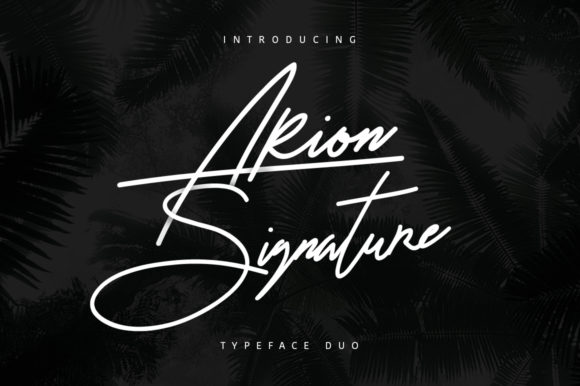 Arion Signature: A Handwritten Font for Elegant Web Design