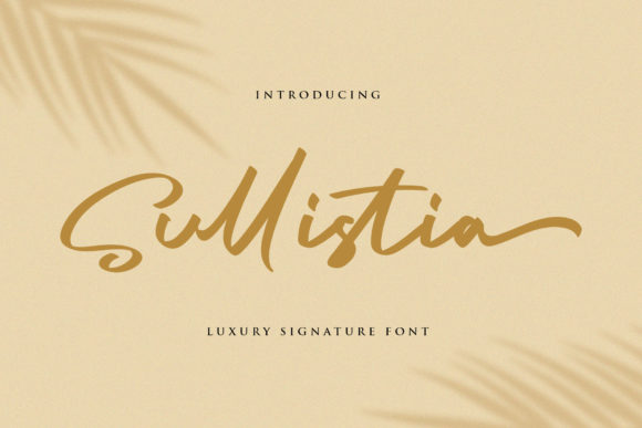 Discover Sullistia: A Handwritten Font for Elegant Publishing