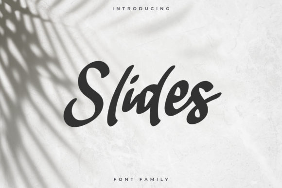 Enhancing Editorial Design with Slides: A Modern Script Font