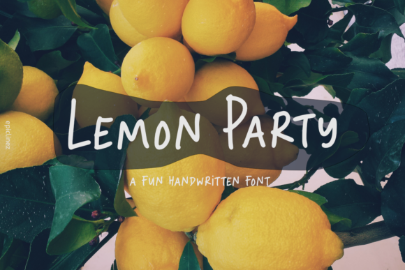 Lemon Party Font: A Handwritten Typeface for Editorial Design