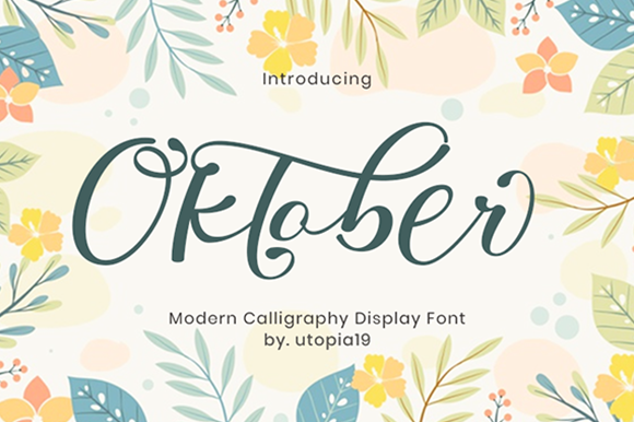 Oktober: A Script Font with Character