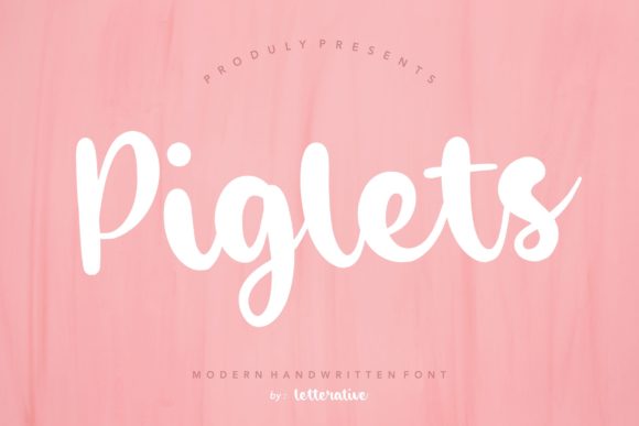 Piglets Font: A Sweet Handwritten Typeface for Branding