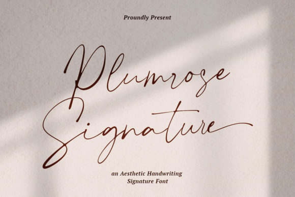 Plumrose Signature: A Stylish Handwritten Font for Web Design