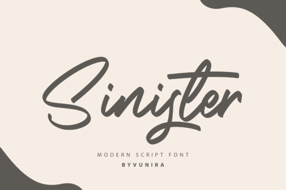 Sinister Font: A Gentle Script for Handmade Labels