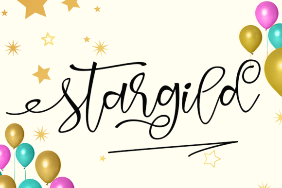 Stargild: A Script Font with Star Power